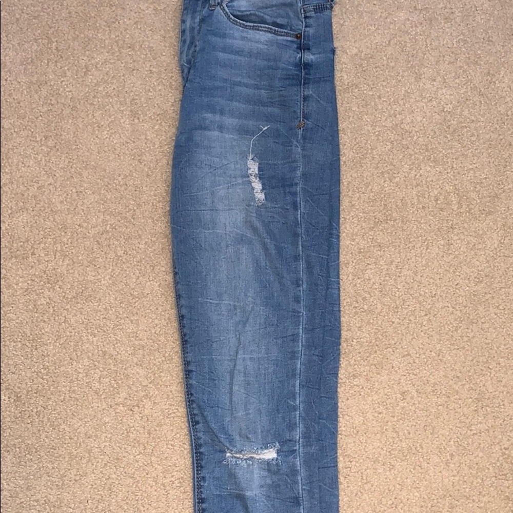 medium wash high waisted jeggings